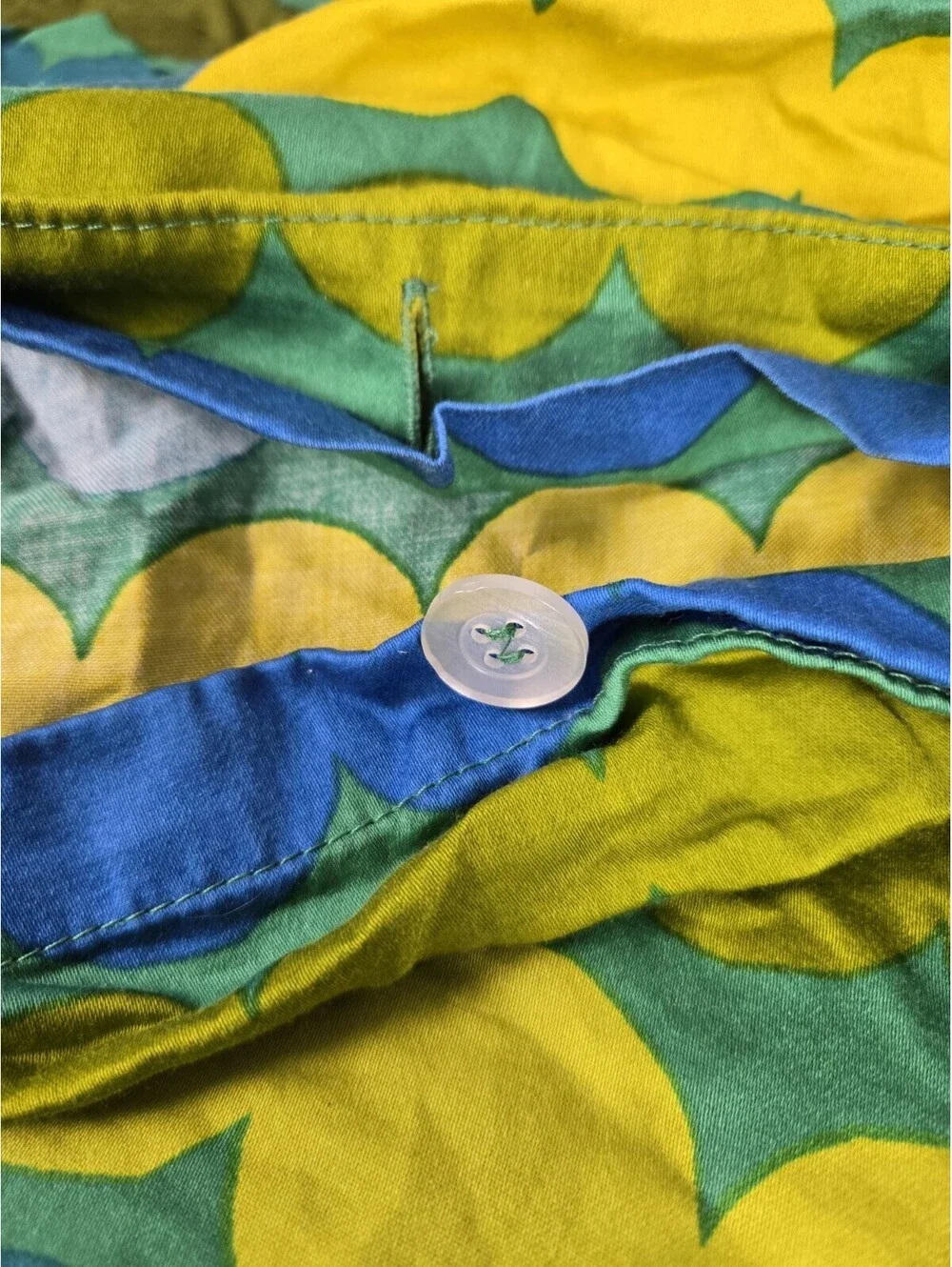 Marimekko X Crate & Barrel Rasymatto Teal Full/Queen Duvet Cover No Shams